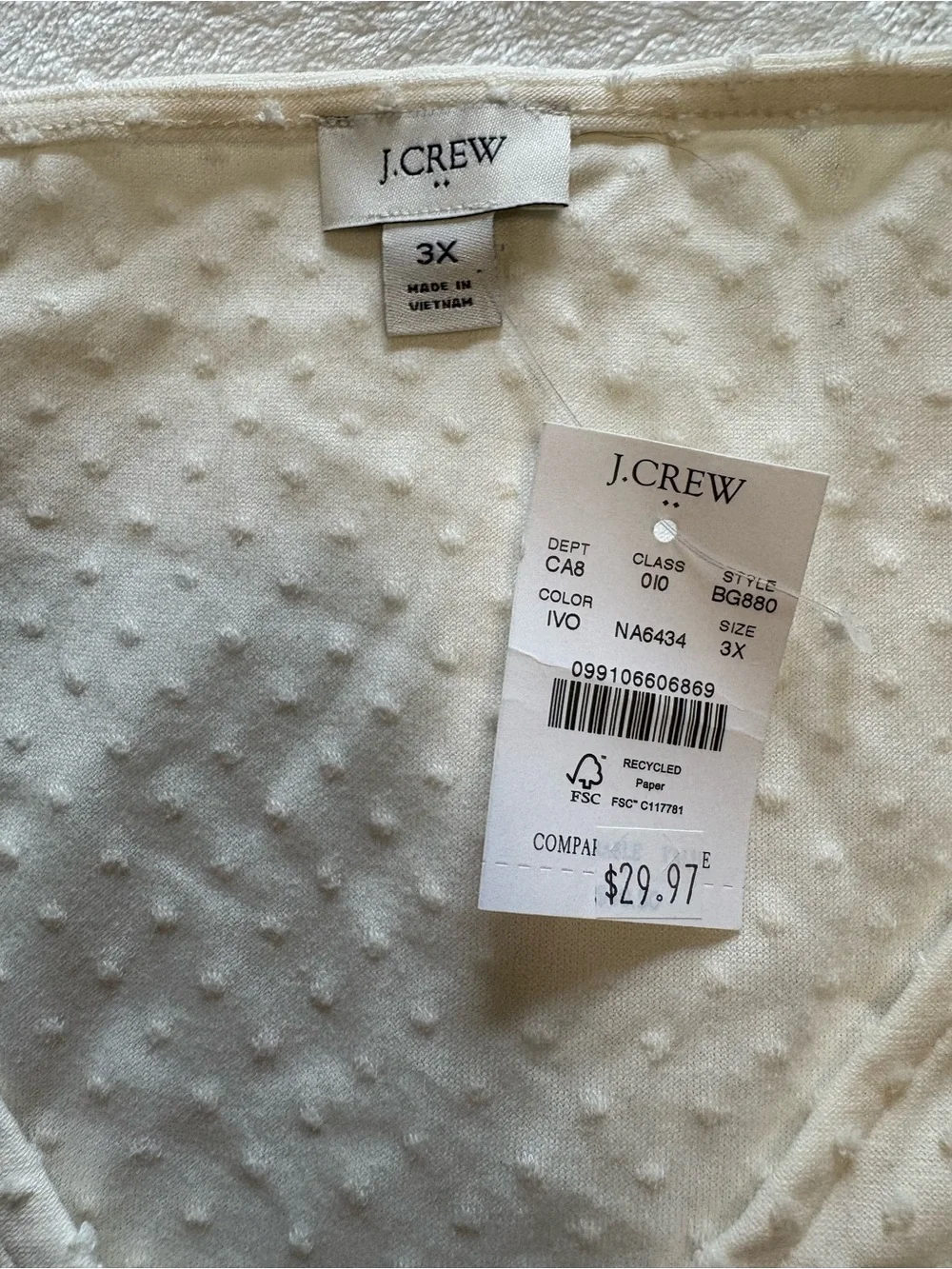 NWT J.CREW TOP